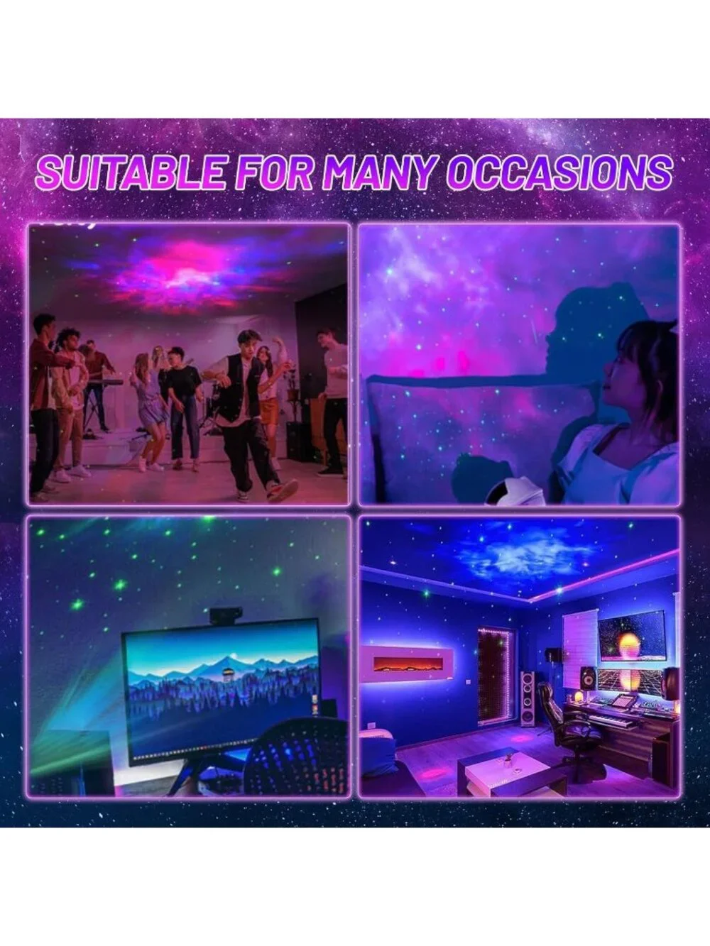 Astronaut Galaxy Projector Night Light Stars Projector for Ceiling Timer Remote